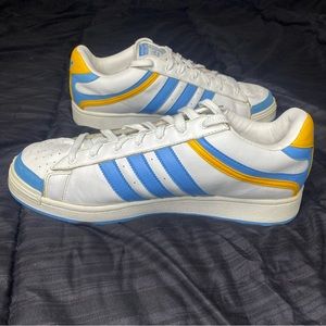 Adidas Kareem Abdul Jabbar blue yellow & white Rare Sneakers
